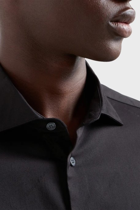 Emporio Armani Pamuklu Regular Fit Erkek Gömlek 6D1C86 1NIUZ F019 SİYAH - Emporio Armani (1)