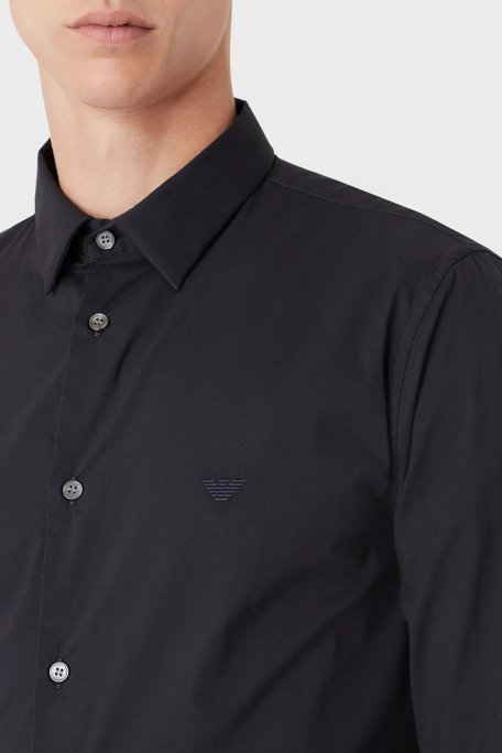 Emporio Armani Pamuklu Regular Fit Erkek Gömlek 8N1C09 1NI9Z 0934 SİYAH - Emporio Armani (1)