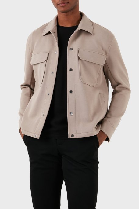 Emporio Armani Pamuklu Regular Fit Erkek Gömlek Ceket 3D1M61 1JOPZ 0650 BEJ - Emporio Armani (1)