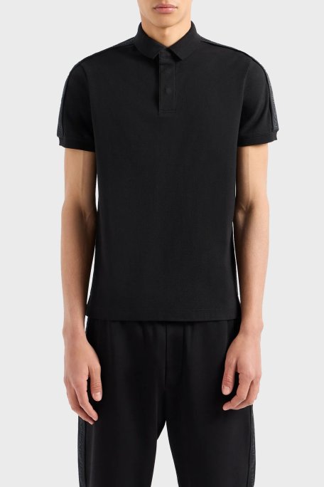 Emporio Armani Pamuklu Regular Fit Erkek Polo Yaka T Shirt 3D1FM3 1JCYZ 0999 SİYAH - Emporio Armani