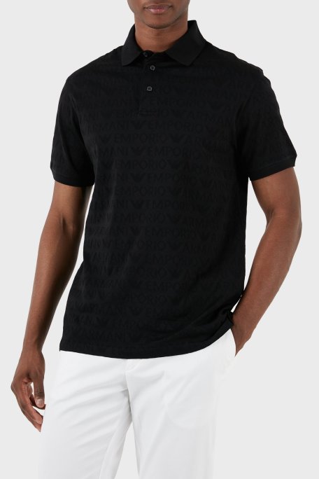 Emporio Armani Pamuklu Regular Fit Erkek Polo Yaka T Shirt 3D1FM8 1JORZ 0999 SİYAH - Emporio Armani
