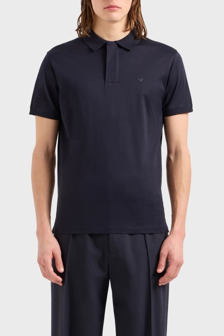 Emporio Armani Pamuklu Regular Fit Erkek Polo Yaka T Shirt EM000080 AF10094 UB118 LACİVERT - Emporio Armani