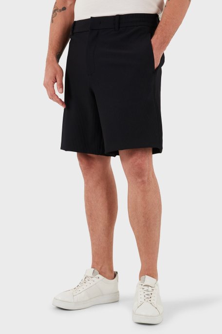 Emporio Armani Pamuklu Regular Fit Fitilli Bermuda Erkek Short EM001507 AF14076 UC001 SİYAH - Emporio Armani (1)