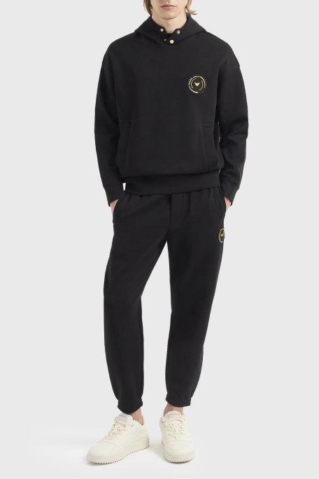 Emporio Armani Pamuklu Regular Fit Jogger Spor Erkek Pantolon 3D1PD0 1JHSZ 0999 SİYAH - Emporio Armani