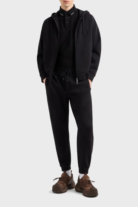 Emporio Armani Pamuklu Regular Fit Kapüşonlu Fermuarlı Erkek Sweat EM001122 AF10013 UC001 SİYAH - Emporio Armani (1)