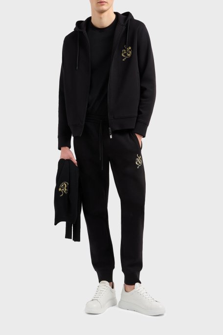 Emporio Armani Pamuklu Regular Fit Kapüşonlu Fermuarlı Erkek Sweat EM001699 AF10013 UC001 SİYAH - Emporio Armani (1)