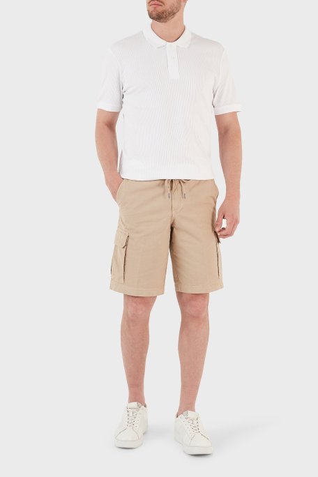 Emporio Armani Pamuklu Regular Fit Kargo Erkek Short 211835 3R471 00051 BEJ - Emporio Armani