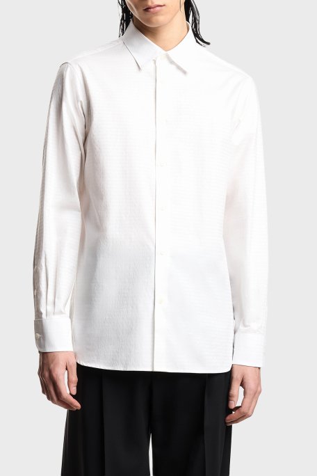 Emporio Armani Pamuklu Regular Fit Klasik Yaka Uzun Kollu Erkek Gömlek EM001537 AF18123 F0136 BEYAZ - Emporio Armani