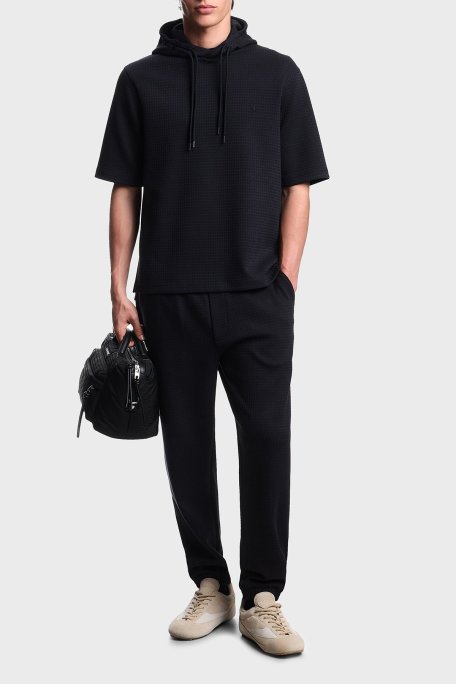 Emporio Armani Pamuklu Regular Fit Lastikli Bel Lastikli Paça Erkek Pantolon EM003443 AF13700 FB297 SİYAH - Emporio Armani