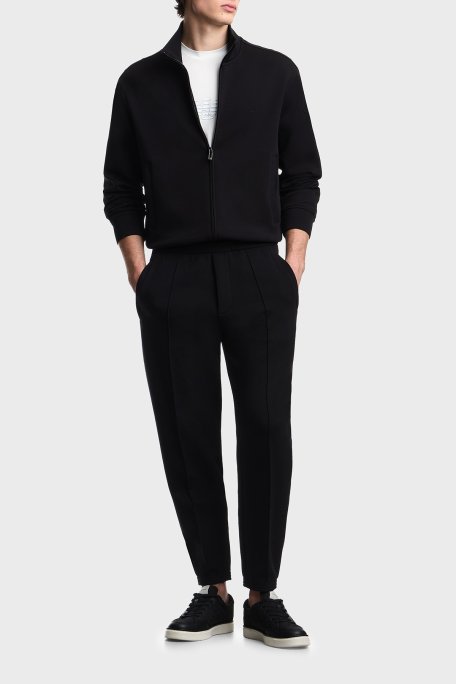 Emporio Armani Pamuklu Regular Fit Logo Detaylı Dik Yaka Erkek Sweat EM005222 AF10013 UC001 SİYAH - Emporio Armani (1)