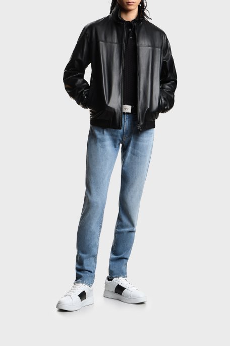 Emporio Armani Pamuklu Regular Fit Logolu Düğmeli Erkek Polo EM001295 AF10762 FC295 SİYAH - Emporio Armani (1)