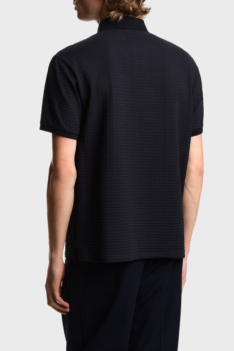 Emporio Armani Pamuklu Regular Fit Logolu Düğmeli Erkek Polo EM004595 AF10762 FB413 LACİVERT - Emporio Armani (1)