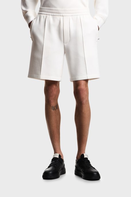 Emporio Armani Pamuklu Regular Fit Logolu Normal Bel Erkek Short EM004544 AF10013 U0003 BEYAZ - Emporio Armani