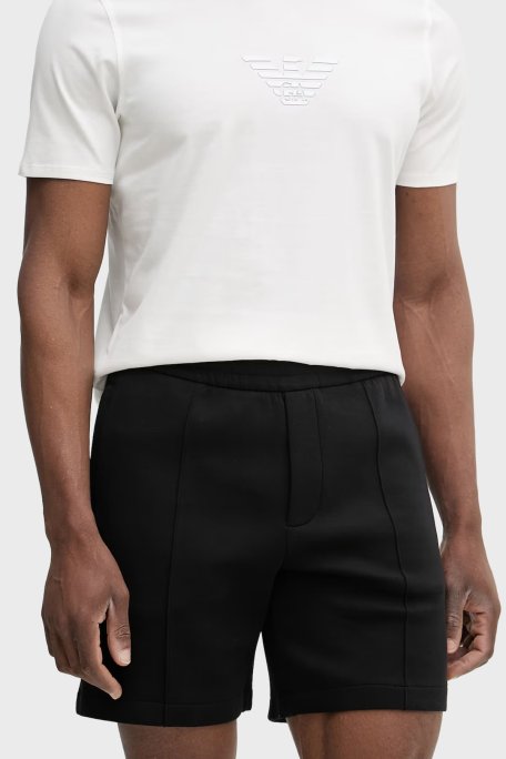 Emporio Armani Pamuklu Regular Fit Logolu Normal Bel Erkek Short EM004544 AF10013 UC001 SİYAH - Emporio Armani