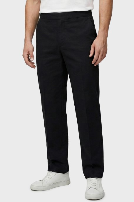 Emporio Armani Pamuklu Regular Fit Normal Bel Düz Paça Erkek Pantolon EM004543 AF10013 UC001 SİYAH - Emporio Armani