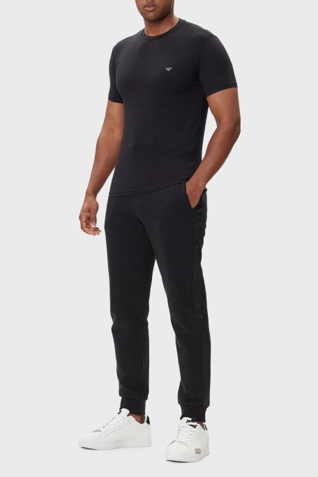 Emporio Armani Pamuklu Regular Fit Normal Bel Jogger Erkek Pantolon EM000500 AF14976 UC001 SİYAH - Emporio Armani (1)
