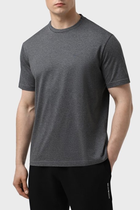 Emporio Armani Pamuklu Regular Fit Sıfır Yaka Erkek T Shirt EM003900 AF18718 O8003 GRİ - Emporio Armani