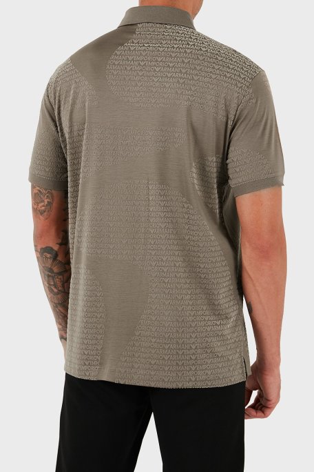 Emporio Armani Pamuklu Regular Fit Tamamı Logolu Düğmeli Erkek Polo Yaka T Shirt EM002971 AF10017 F6130 KAHVE - Emporio Armani (1)