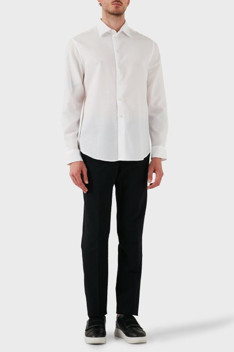 Emporio Armani Pamuklu Regular Fit Uzun Kollu Erkek Gömlek EM000099 TE14192 U0002 BEYAZ - Emporio Armani (1)