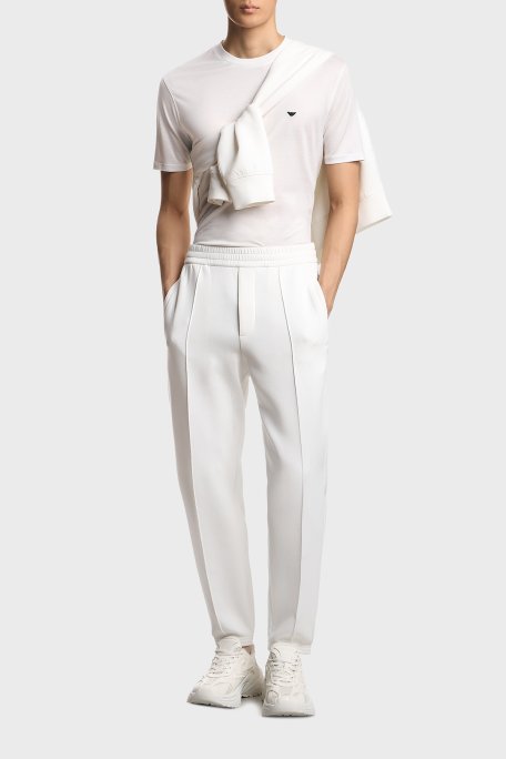 Emporio Armani Pamuklu Regular Fit Yüksek Bel Erkek Pantolon EM004542 AF10013 U0003 BEYAZ - Emporio Armani (1)