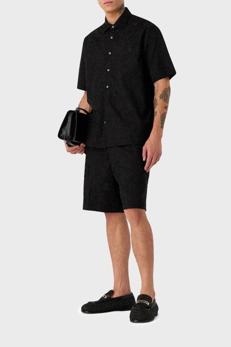 Emporio Armani Pamuklu Relaxed Fit Poplin Erkek Short 3D1PT9 1NQMZ 0999 SİYAH - Emporio Armani (1)