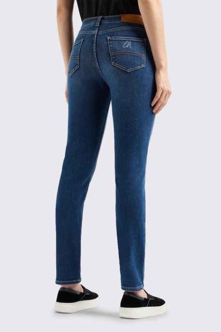 Emporio Armani Pamuklu Skinny Fit Yüksek Bel Jeans Bayan Kot Pantolon 6D2J20 2DUPZ 0942 LACİVERT - Emporio Armani (1)