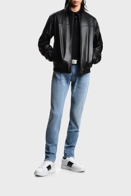 Emporio Armani Pamuklu Slim Fit Düşük Bel Dar Paça Jeans Erkek Kot Pantolon EM000121 AF22800 MB003 MAVİ - Emporio Armani (1)