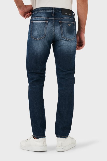 Emporio Armani Pamuklu Slim Fit Düşük Bel Düz Paça Jeans Erkek Kot Pantolon 6D1J75 1D44Z 0942 LACİVERT - Emporio Armani (1)