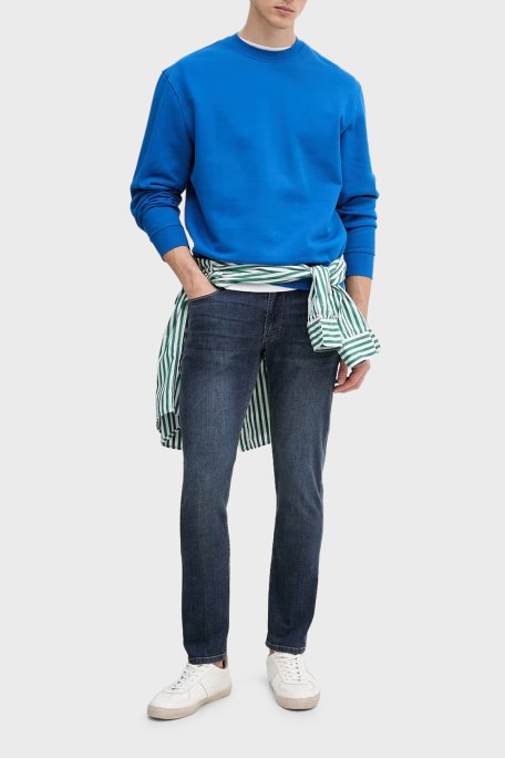 Emporio Armani Pamuklu Slim Fit Düşük Bel Erkek Kot Pantolon EM000121 AF22248 MB002 LACİVERT - Emporio Armani (1)