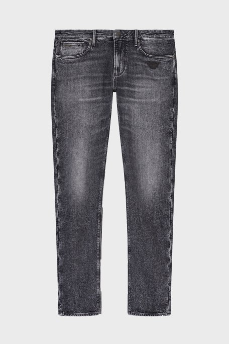 Emporio Armani Pamuklu Slim Fit Düşük Bel Jeans Erkek Kot Pantolon EM000121 AF17860 M8001 ANTRASİT - Emporio Armani