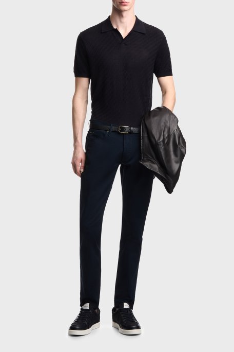 Emporio Armani Pamuklu Slim Fit Düşük Bel Jeans Erkek Kot Pantolon EM000121 AF22611 UB118 LACİVERT - Emporio Armani (1)
