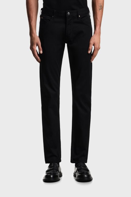 Emporio Armani Pamuklu Slim Fit Düşük Bel Jeans Erkek Kot Pantolon EM000121 AF22611 UC001 SİYAH - Emporio Armani