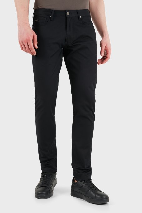 Emporio Armani Pamuklu Slim Fit Düşük Bel Jeans Erkek Kot Pantolon EM000121 AF23021 UC001 SİYAH - Emporio Armani