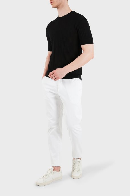 Emporio Armani Pamuklu Slim Fit Kısa Kollu Bisiklet Yaka Erkek Kazak EM004740 AF23761 UC001 SİYAH - Emporio Armani (1)