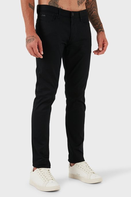 Emporio Armani Pamuklu Slim Fit Normal Bel Dar Paça Jeans Erkek Kot Pantolon EM000121 AF14122 UC001 SİYAH - Emporio Armani (1)