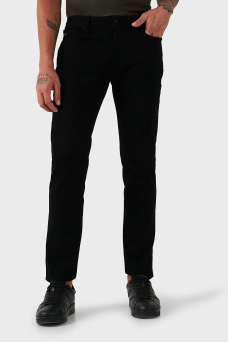 Emporio Armani Pamuklu Slim Fit Normal Bel Düz Paça Erkek Pantolon EM000121 AF19595 MC002 SİYAH - Emporio Armani (1)