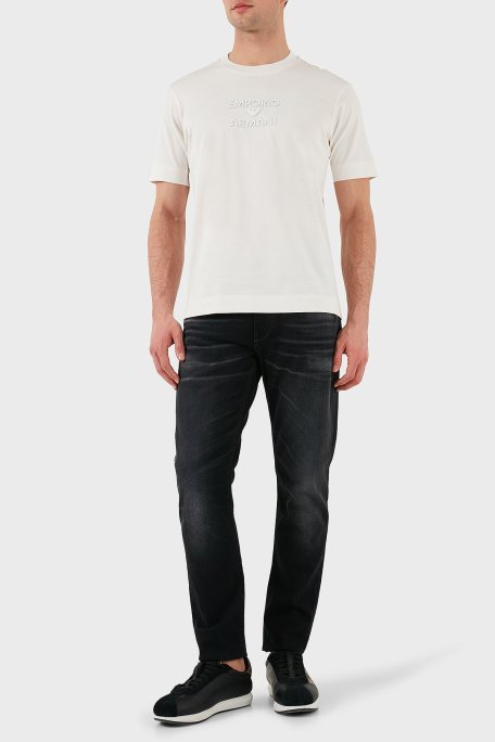 Emporio Armani Pamuklu Slim Fit Normal Bel Düz Paça Jeans Erkek Kot Pantolon EM000121 AF15101 M8001 GRİ - Emporio Armani (1)