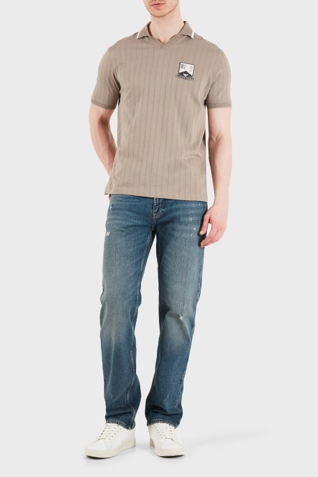 Emporio Armani Pamuklu Straight Fit Normal Bel Jeans Erkek Kot Pantolon EM000763 AF25398 MB002 LACİVERT - Emporio Armani (1)