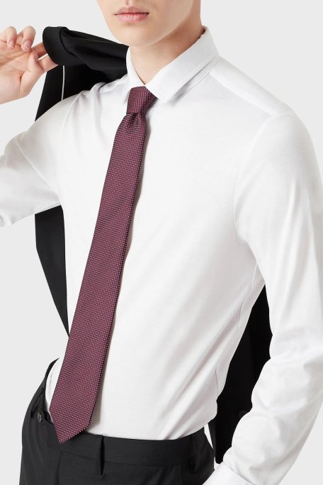 Emporio Armani Pamuklu Uzun Kol Erkek Gömlek 8N1CG1 1JUVZ 0100 BEYAZ - Emporio Armani