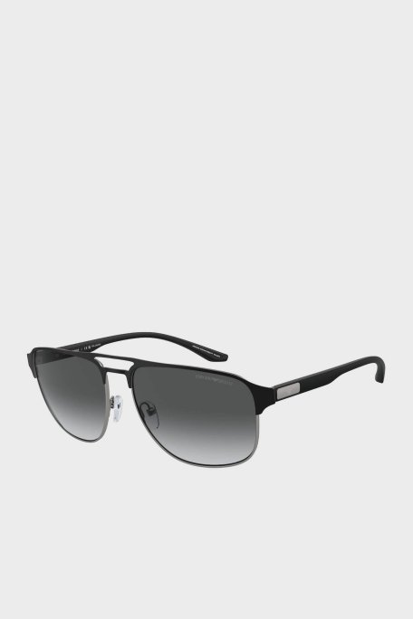 Emporio Armani Polarize Güneş Erkek Gözlük 0EA2144 336511 60 Mat Kurşuni-Degrade Gri - Emporio Armani