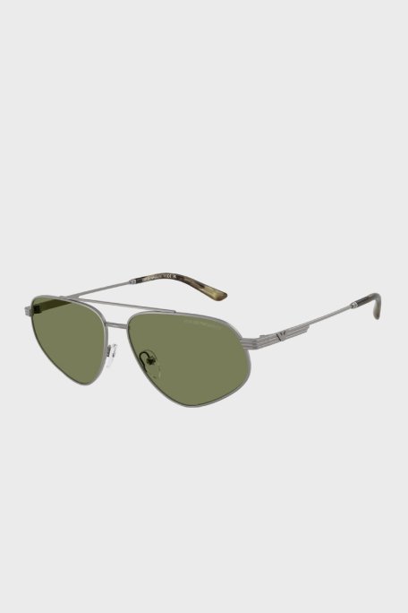 Emporio Armani Polikarbon Güneş Erkek Gözlük 0EA2156 30032A 59 Mat Tunç Gri-Yeşil - Emporio Armani