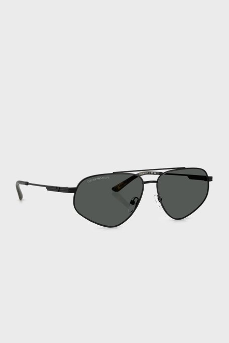 Emporio Armani Polikarbon Oval Güneş Erkek Gözlük 0EA2156 300187 59 Mat Siyah-Koyu Gri - Emporio Armani (1)