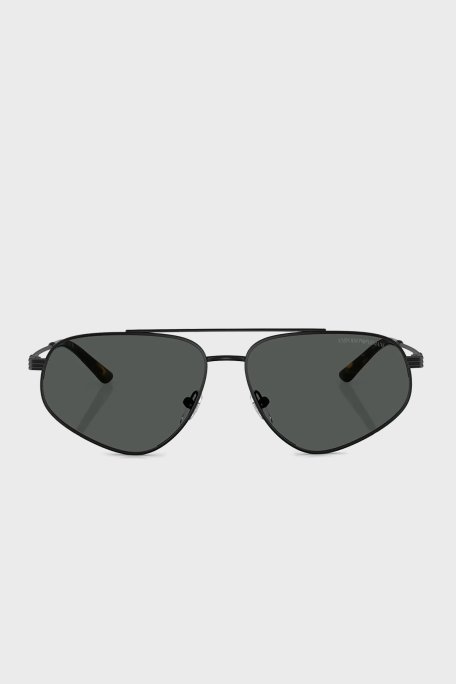 Emporio Armani Polikarbon Oval Güneş Erkek Gözlük 0EA2156 300187 59 Mat Siyah-Koyu Gri - Emporio Armani