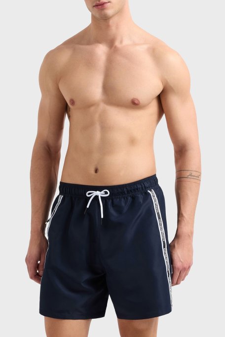Emporio Armani Regular Fit Belden Bağlamalı Logolu Erkek Mayo Short EM001382 AF12333 UB102 LACİVERT - Emporio Armani