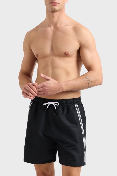 Emporio Armani Regular Fit Belden Bağlamalı Logolu Erkek Mayo Short EM001382 AF12333 UC001 SİYAH - Emporio Armani