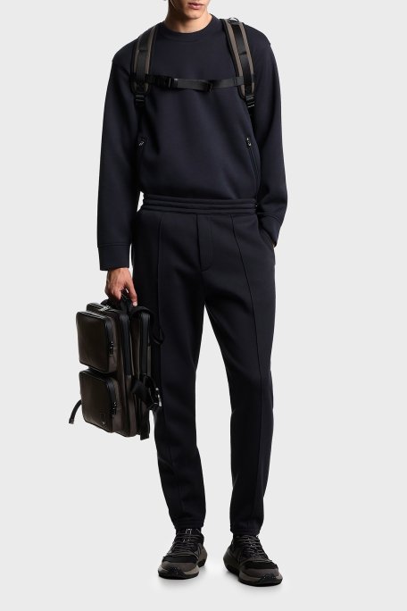 Emporio Armani Regular Fit Bisiklet Yaka Cepli Erkek Sweat EM003052 AF17545 UB118 LACİVERT - Emporio Armani (1)