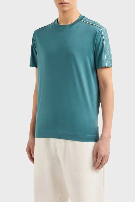 Emporio Armani Regular Fit Bisiklet Yaka Erkek T Shirt 3D1TD3 1JUVZ 0779 PETROL - Emporio Armani