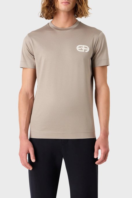 Emporio Armani Regular Fit Bisiklet Yaka Erkek T Shirt 8N1TF5 1JUVZ 0643 VİZON - Emporio Armani