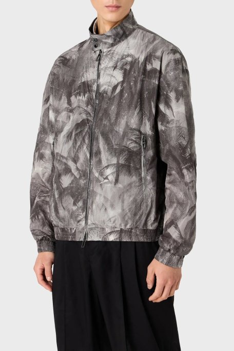 Emporio Armani Regular Fit Dik Yaka Mevsimlik Erkek Mont 3D1BH9 1NTDZ F617 GRİ - Emporio Armani