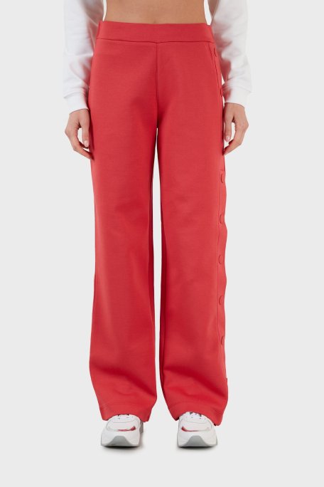 Emporio Armani Regular Fit Elastik Bel Bantlı Kapanabilir Yırtmaçlı Bayan Pantolon 3L2P6C 2JYWZ 0319 KIRMIZI - Emporio Armani (1)